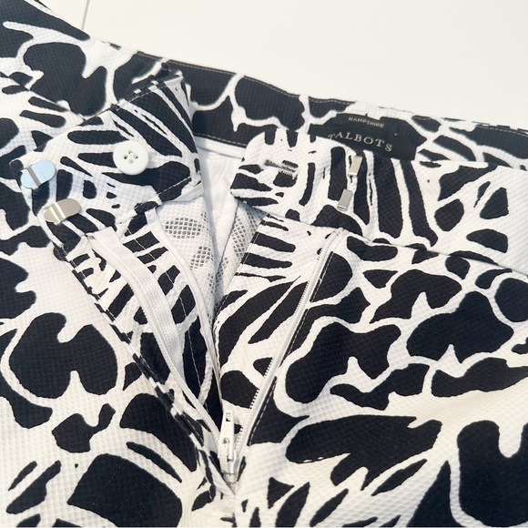 Talbots Hampshire Black White Print Pants - Size 16 - Picture 5 of 13